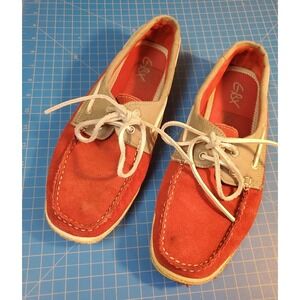 GBX casual shoes sz mens 10 Red And Glay Leather